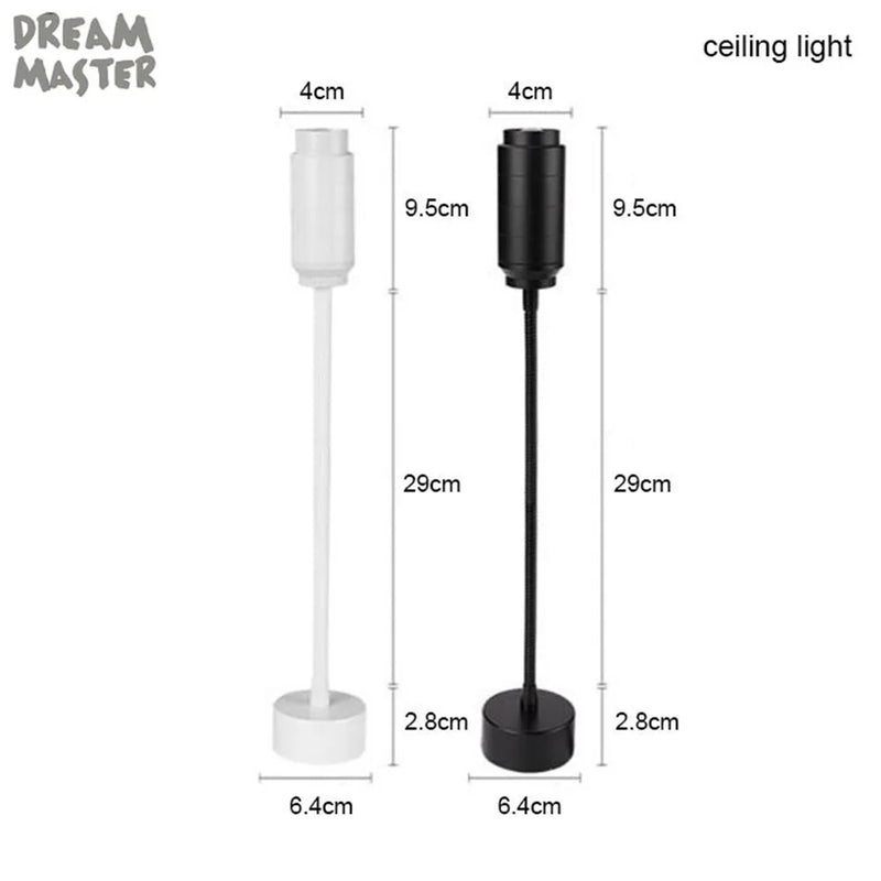 Axyaa Zoomable Gooseneck Track Light for Exhibition Gallery - Adjustable Beam Angle Rail Lamp