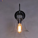 Axyaa Industrial Glass Loft Wall Lamp Vintage Antique LED Fixture