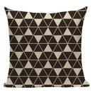 Axyaa Geometric Linen Cushion Cover 45x45cm - High Quality Decor Pillow