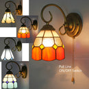 Axyaa Mediterranean Sea Stained Glass Sconces for Bedroom, Bathroom, and Aisle