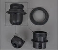 Axyaa E27/E14 Lamp Bulb Holder | Lighting Accessory Fitting Socket Base | Black/White, 110-220V