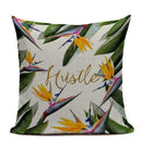 Axyaa Tropic Tree Green Cushion Cover - Summer Style Decorative Pillow for Sofa