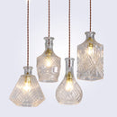 Axyaa Vintage Wine Bottle Pendant Lights with Glass Shade