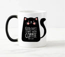 Axyaa Color Change Ceramic Coffee Mug, Heat Reveal Magic Cup, Fashionable Gift