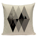 Axyaa Striped Geometric Cushion Cover 45x45cm in Black, Blue