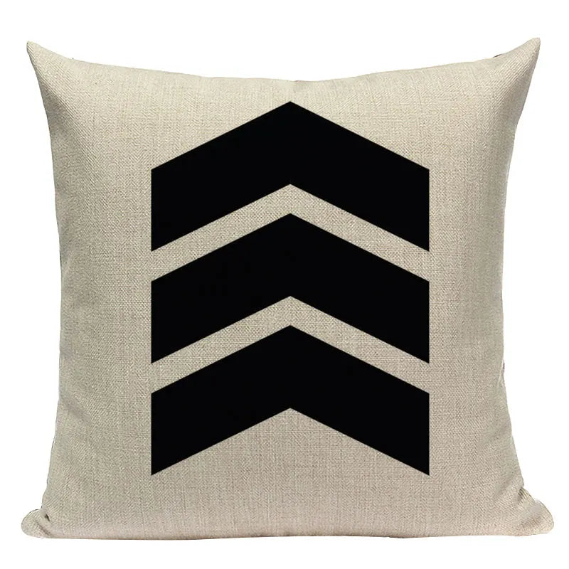 Axyaa Simple Geometry Pillowcase - Zebra Leopard Print Home Cushion