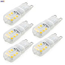 Axyaa 5pcs LED G9 Bulb 2W 220V Corn Lights, Halogen Replacement