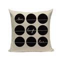 Axyaa Spring Letter Pillow Cover - Black & White Decorative Cushion