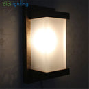 Axyaa Vintage E27 Outdoor Wall Light with White Glass Shade