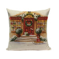 Axyaa Christmas Santa Claus Cushion Cover 45X45cm Deer Pillow Cases Kids Gift