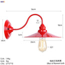 Axyaa Retro LED Wall Light in Red Metal for Bedroom & Living Room