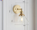 Axyaa Nordic Copper Wall Lamp Vintage Glass LED Light Fixture