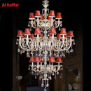 Axyaa Luxury Crystal Chandelier with 24 Lights for Modern Hotel Lobby