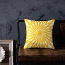 Axyaa Yellow Geometric Embroidered Cushion Cover 45x45cm