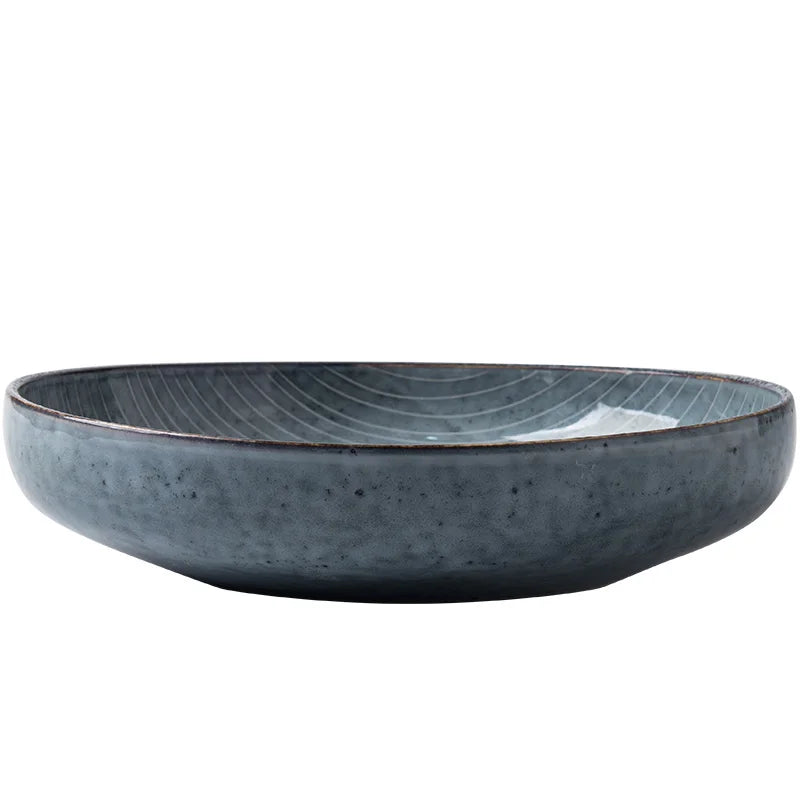Axya Japanese Style Retro Ceramic Soup Bowl Large Family Salad Tableware