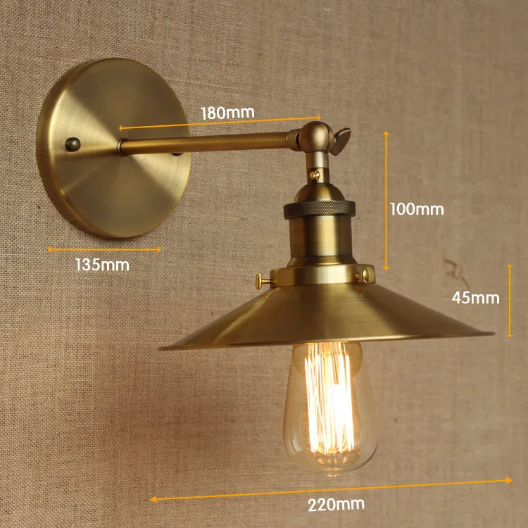 Axyaa Retro Glass Wall Lights - Rustic Loft Industrial Sconce
