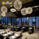 Axyaa LED Spark Ball Chandelier Fireworks Pendant Light - Modern Luxury Stainless Steel