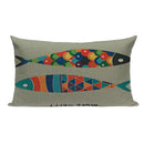 Axyaa Marine Fish Spring Pillowcase - Colorful Home Decor Pillow Case