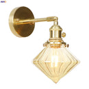 Axyaa Copper LED Glass Ball Wall Lamp: Nordic Modern Bedroom Bathroom Sconce