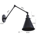 Axyaa Antique Adjustable Iron Loft Wall Sconce LED Industrial Wall Lights