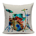 Axyaa Music Series High Quality Cotton Linen Cushion Cover Pillow Case