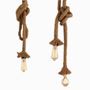 Axyaa Vintage Rope Pendant Lights Industrial Retro Edison Bulb Loft Lamp