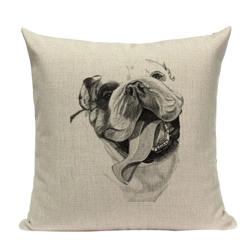 Axyaa Cute Dog Pillow Cases Cartoon Animal Decorative Pillows for Couch