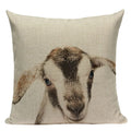 Axyaa Deer Print Cushion Cover 45x45cm Sofa Car Decor Pillow