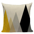 Nordic Geometric Deer Cushion Cover - Axyaa Yellow Heart Throw Pillow Case
