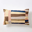 Axyaa Pink Blue Abstract Geometric Cotton Cushion Cover 45x45cm