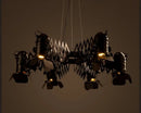 Axyaa Loft Industrial Chandelier: Retro & Creative Lighting for Home, Restaurant, Cafe & Store