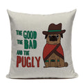 Axyaa Pug Dog Square Cushion Cover 45x45cm Home Decor