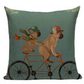Axyaa Nordic Dog Lion Bunny Home Decor Pillow Case Sofa Cover 45x45cm Square