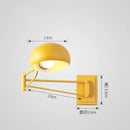 Axyaa Modern Metal Wall Lamp with Scalable Long Arm for Bedside, Work, and Reading