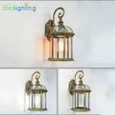 Axyaa Outdoor Rustic Wall Lamp, Antique Garden Lighting, European Retro Balcony Light