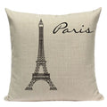 Axyaa London Bridge Paris Eiffel Tower Decorative Printed Throw Pillows