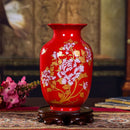Axyaa Elegant Chinese Cloisonne Vase: Luxury Porcelain Ornament for Home Decor