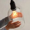 Axyaa Glass Edison Pendant Lamp in Retro Loft Style Industrial Lighting