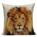 Axyaa Animal Series Cushion Cover: Tiger Elephant Monkey Pillow Cover Home Decor