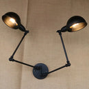 Axyaa Industrial Vintage Wall Lamp Double Swing Arm Sconce Fixtures