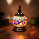 Axyaa Turkish Mosaic Table Lamp - Handcrafted Vintage Glass Art Deco Bedside Light