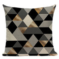Axyaa Striped Geometric Cushion Cover 45x45cm in Black, Blue
