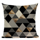 Axyaa Striped Geometric Cushion Cover 45x45cm in Black, Blue