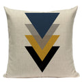 Nordic Geometric Deer Cushion Cover - Axyaa Yellow Heart Throw Pillow Case