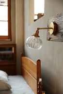 Axyaa Copper Ball Wall Lamp, Modern Glass Light for Bedroom, Bathroom, Stairway