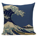 Axyaa Japanese Style Decorative Cushion Covers- Crane Fish Design for Home Decor