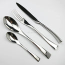 Axyaa Silver Stainless Steel Cutlery Set: 4Pcs Dinnerware Fork Knife Teaspoon