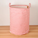 Axyaa Large Capacity Cotton Linen Toy Storage Basket Zigzag Stripe 40x50cm