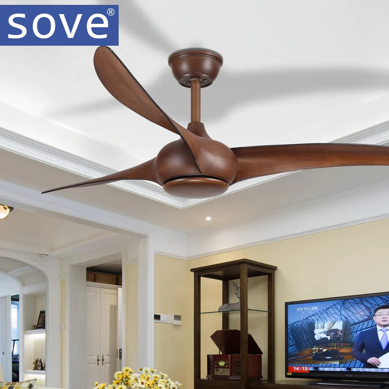 Axya 52" LED Brown DC 30W Ceiling Fan with Lights & Remote Control