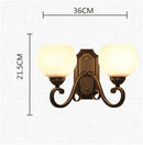 Axyaa Vintage Retro Metal Glass Wall Sconce Classic Light Fixture Lighting